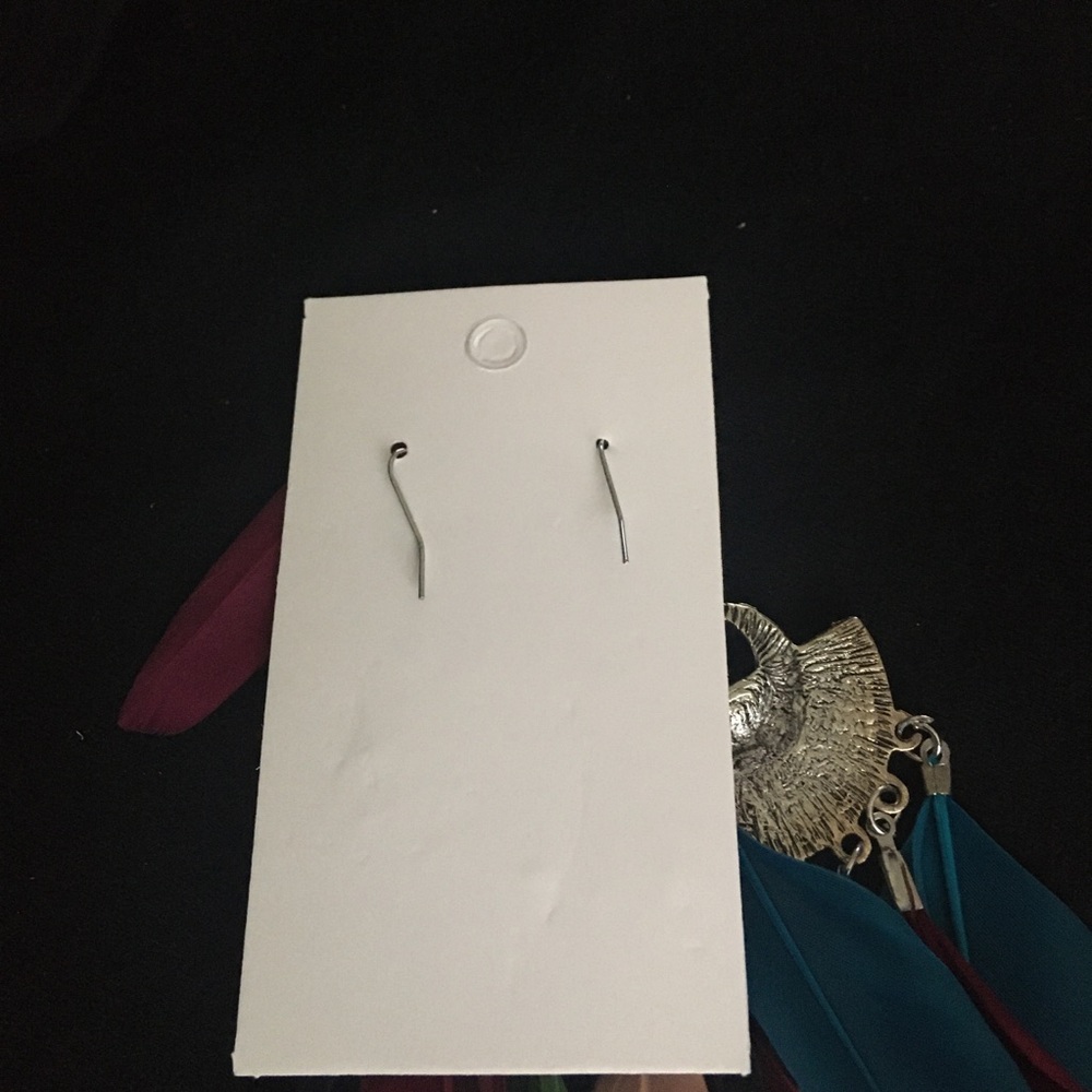 Native Style Multi Color Feather Earrings - Picture 4 of 7